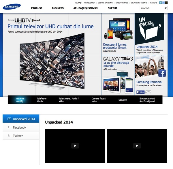 Samsung prima pagina