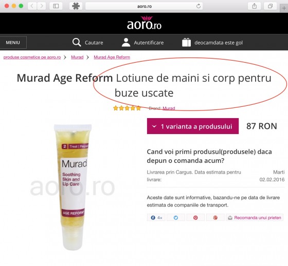 crema de corp pentru buze